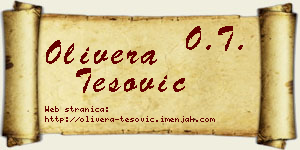 Olivera Tešović vizit kartica